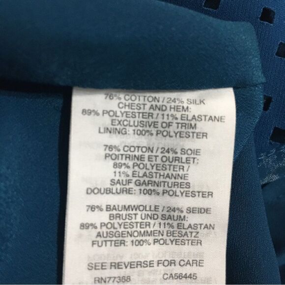 J. Crew NWT A-Line Perforated Blue Size 14 - Picture 13 of 13